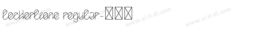 LeckerliOne Regular字体转换 LeckerliOne Regular字体转换